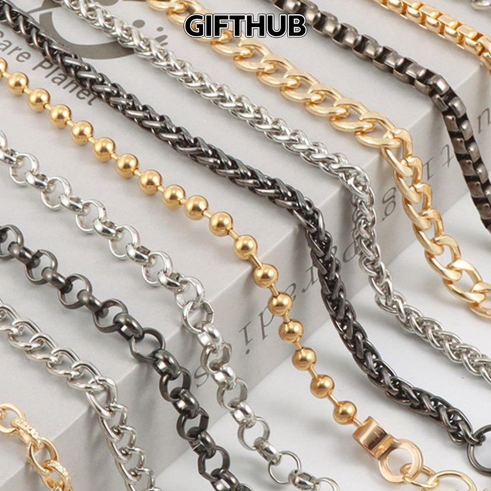 GIFTHUB ของขวัญฮับ กระเป๋าโซ่, โลหะผสมโลหะ 120 ซม. สายรัดกระเป๋าสะพาย, แฟชั่นเปลี่ยนกระเป๋าโซ่เข็มขัด