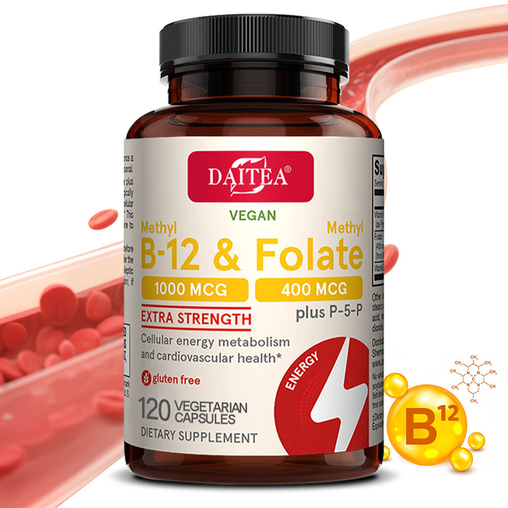 Daitea Methyl B-12 และ Methyl Folic Acid - Bioactive Vitamins B12 และ B9 - รองรับการผลิตพลังงานเพื่อ