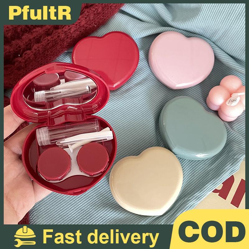 Null Cute Candy Colored Contact Lens Case Mirror Companion Box Travel Easy Carry Storage null
