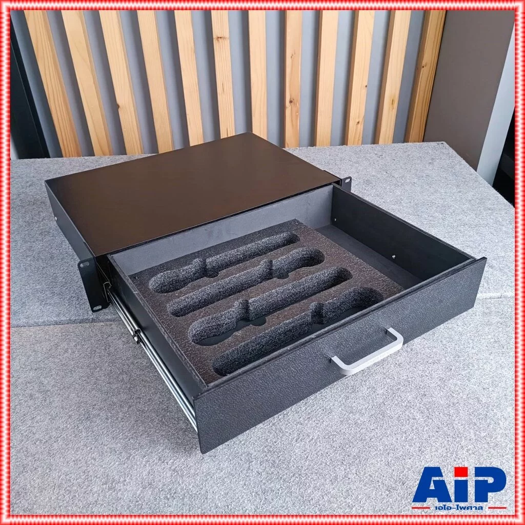 COMPACT DR212 ลิ้นชักRACK 2U 12นิ้ว พร้อมโฟม ลิ้นชัก 2U ใส่ RACK สำหรับเก็บไมค์หรืออุปกรณ์ต่างๆ ลิ้นชักRACK DR 212