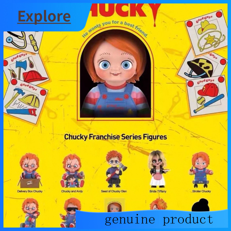 P POPMART Halloween Chucky Ghost Baby Resurrection Series ของขวัญของเล่นอินเทรนด์