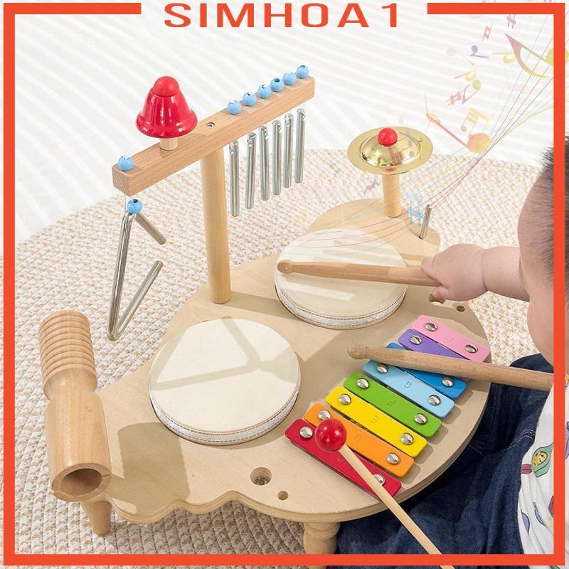 [หยุด1] เครื่องดนตรีเด็กทารก, ชุดกลองเด็ก, ของเล่นเพื่อการศึกษา, ของเล่นไม้, ของเล่นดนตรีมอนเตสซอรี่