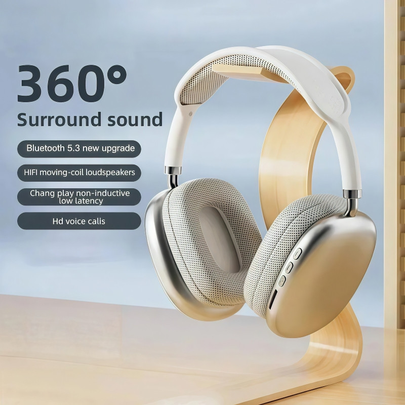 P9 Pro Max หูฟัง Extra Bass หูฟังบลูทูธชุดหูฟังไร้สายชุดหูฟังบลูทูธ 5.4 หูฟังกีฬาเบสชุดหูฟังบลูทูธไร