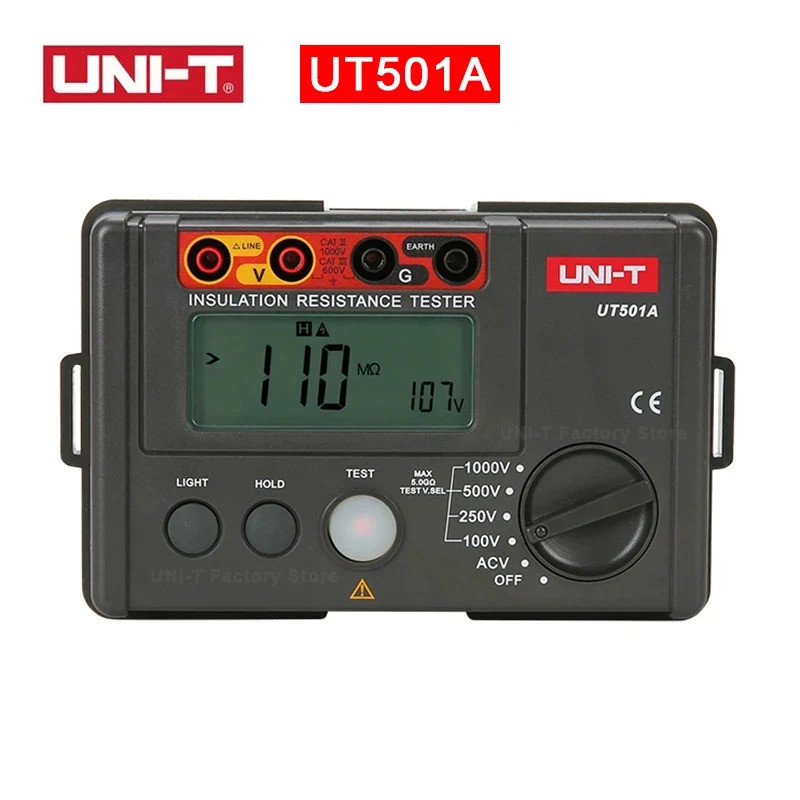 UNI-T UT502A UT501A UT502C UT501C เครื่องทดสอบความต้านทานฉนวน 1000V 2500V ดิจิตอล Megohm เมตรฉนวนกัน