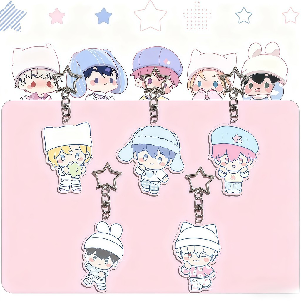 Kpop PLAVE จี้กระเป๋าพวงกุญแจการ์ตูนน่ารัก "PLBBUU"