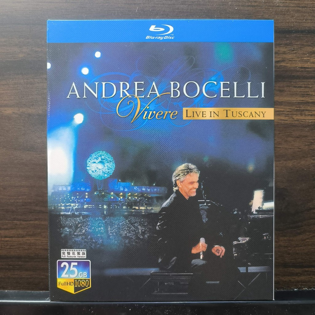 Blu-ray Disc ncert Andrea Bocelli: Vivere Live in Tuscany (2009) Eng Zh ภาษาโปรตุเกสสเปนยี่ห้อใหม่ชน