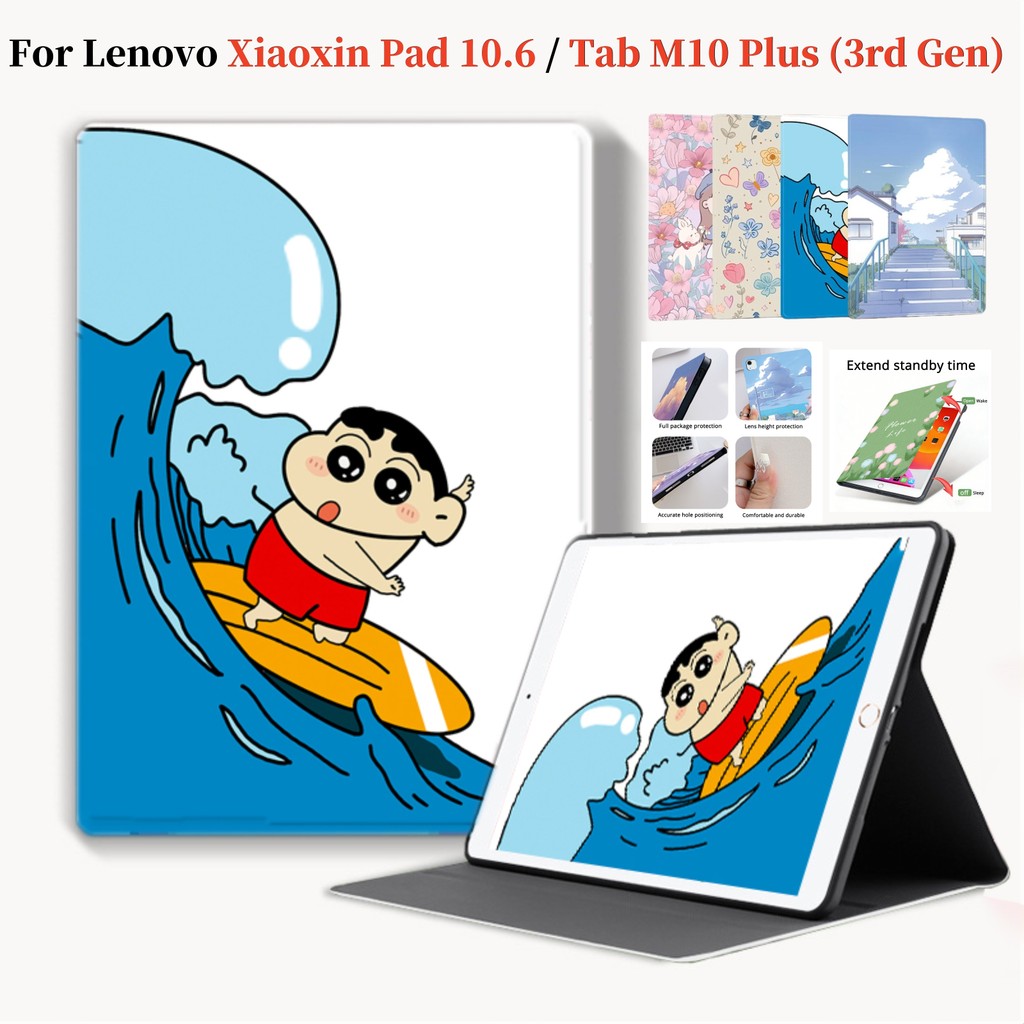 สําหรับ Lenovo Xiaoxin Pad 10.6 TB128FU TB128XU TB128XC PU หนังสําหรับ Lenovo Tab M10 Plus (3rd Gen)