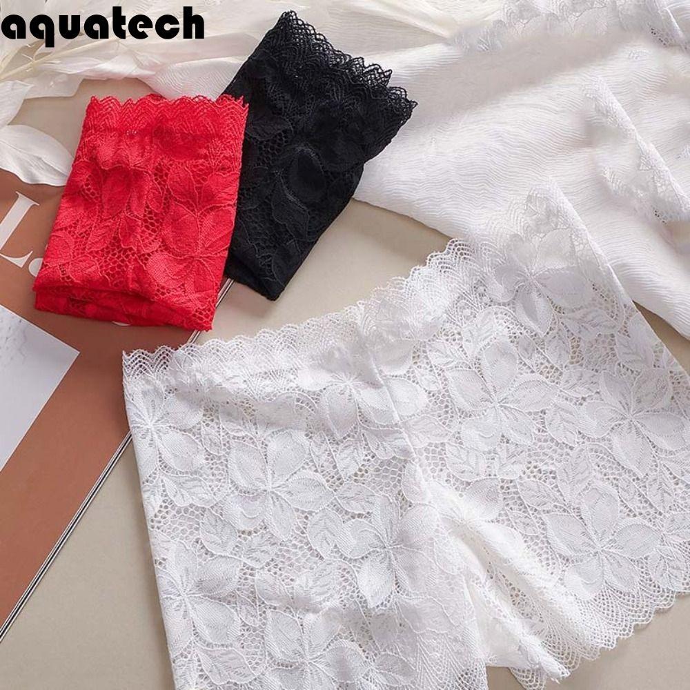Aquatech กางเกงขาสั้นลายลูกไม้สำหรับผู้หญิง แบบกลางเอว โปร่งใสและป้องกันแสงสะท้อน เนื้อผ้านุ่มสบาย
