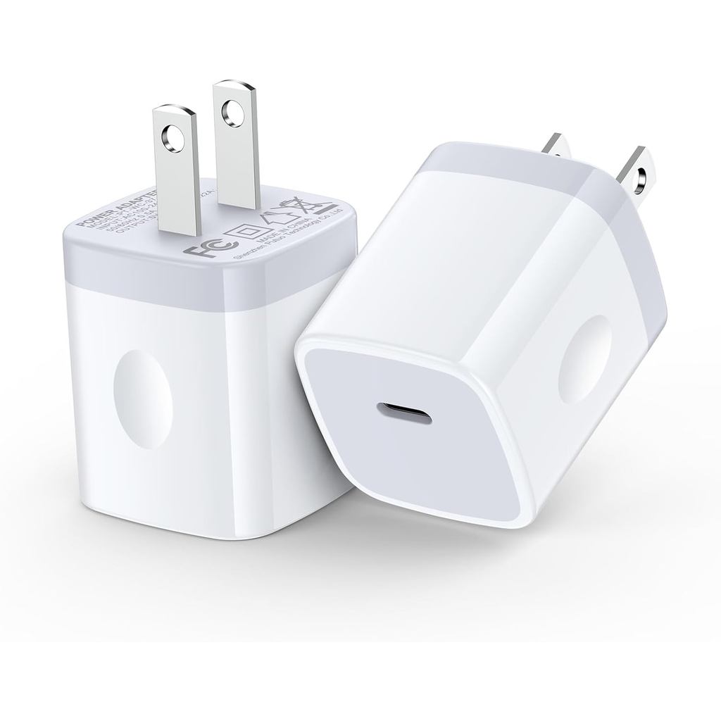 Samsung Galaxy S26 USB C Fast Charger Block, 2 แพ็ค 20W PD3.0 AILKIN Wall Plug ชาร์จ Cube, 5V 3A USB