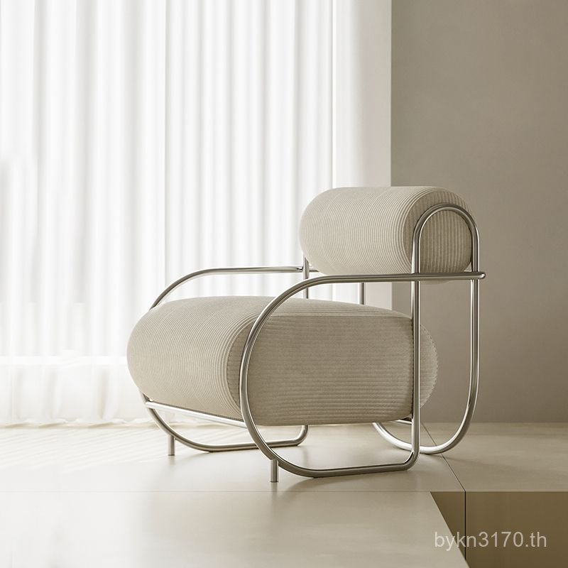 Hibiscus เก้าอี้โซฟาที่วางแขน ins เดี่ยวสีแดง B & B Simple Cafe สไตล์โบราณเก้าอี้ขนาดกลาง B & B Leis