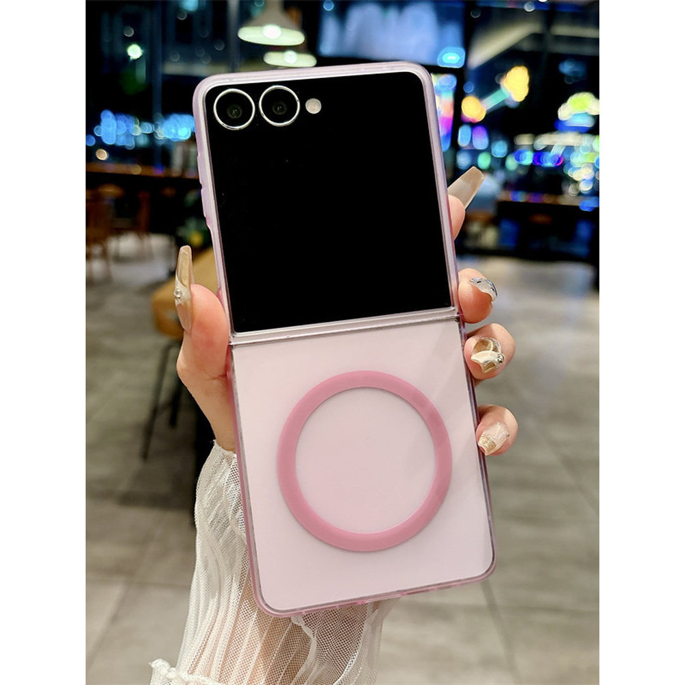 samsung flip5 samsung flip 6 สไตล์ใหม่ผิวรู้สึก Frosted โปร่งใสเหมาะสําหรับ Samsung zflip7 เคสโทรศัพ