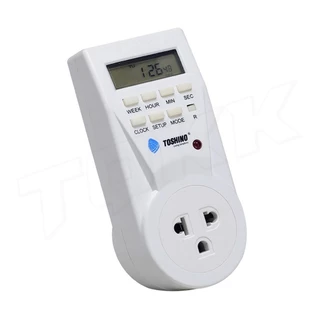 ปลั๊กไฟ ตั้งเวลา TOSHINO TS-EB1 Timer digitalปลั๊กไฟตั้งเวลาแบบดิจิตอล ตั้งเปิดตั้งปิดเป็นเวลาได้