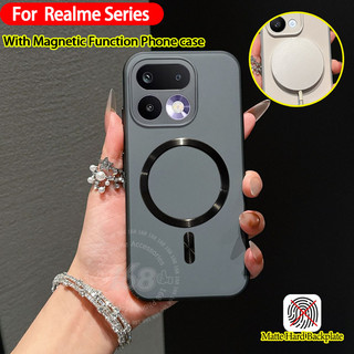 เคส Realme 16 Pro เคส Realme 16 Pro Plus เคสสีสัมผัสเหมือนผิวหนัง เคสแม่เหล็กกันกระแทก ด้านหลังแข็งด้านฝ้า ป้องกันลายนิ้วมือ โทรศัพท์ดีไซน์เรียบง่าย