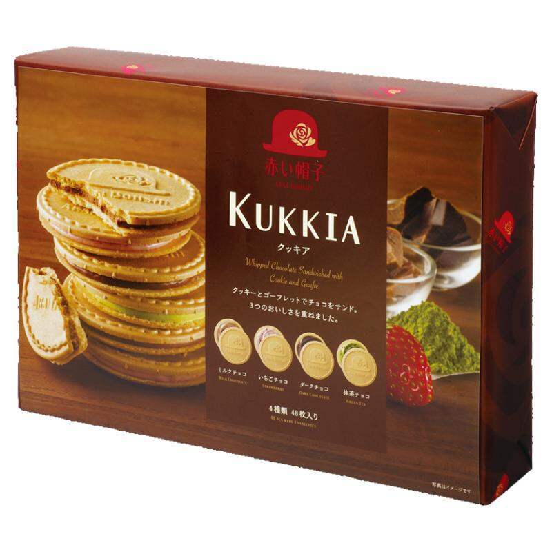 นําเข้าช็อกโกแลตครีมสตรอเบอร์รี่มัทฉะเวเฟอร์แซนวิชบิสกิต LS32226 @