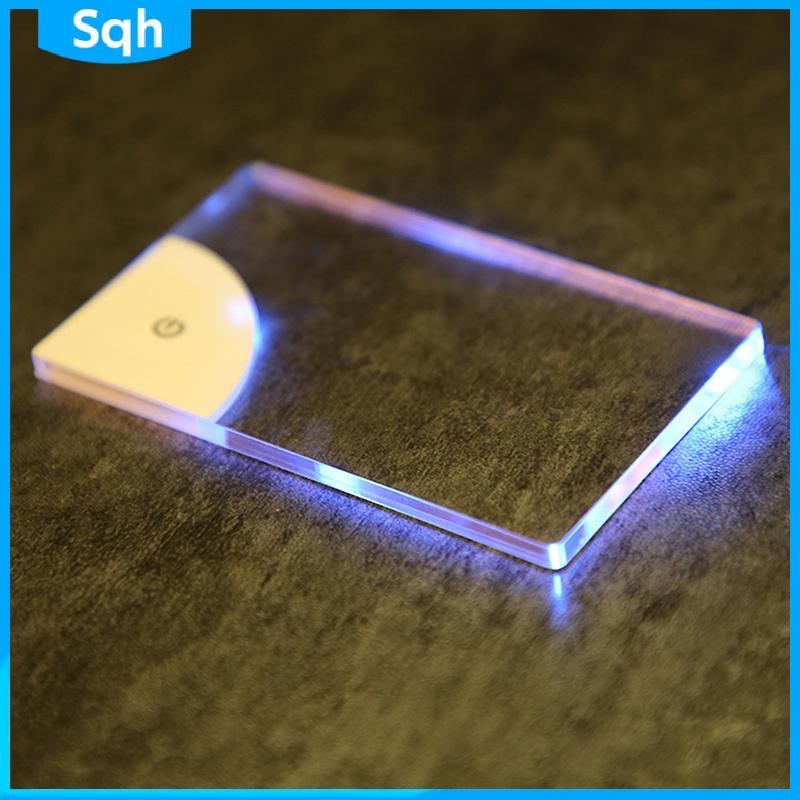 Bri LED Acrylic Glowing Business Card Light Name Tag Board - แบตเตอรี่ขับเคลื่อน ywr