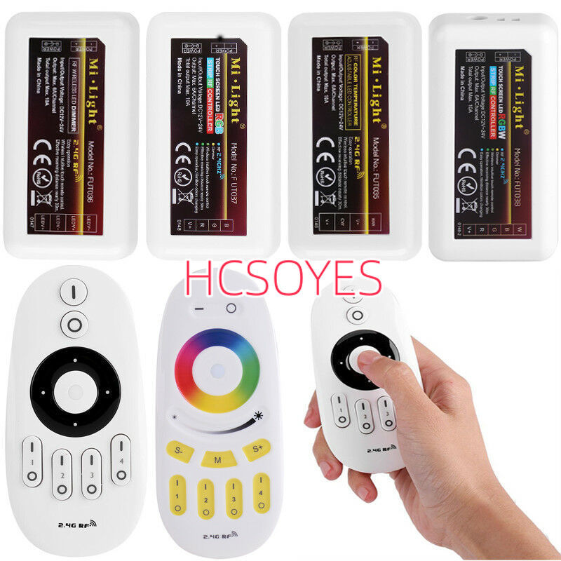 Mi boxer Mi.Light 2.4G RF 4-Zone ไร้สาย 4-zone RGBW RF รีโมทคอนโทรลเดี่ยวสี LED Dimmer RGBW RGB WW/C