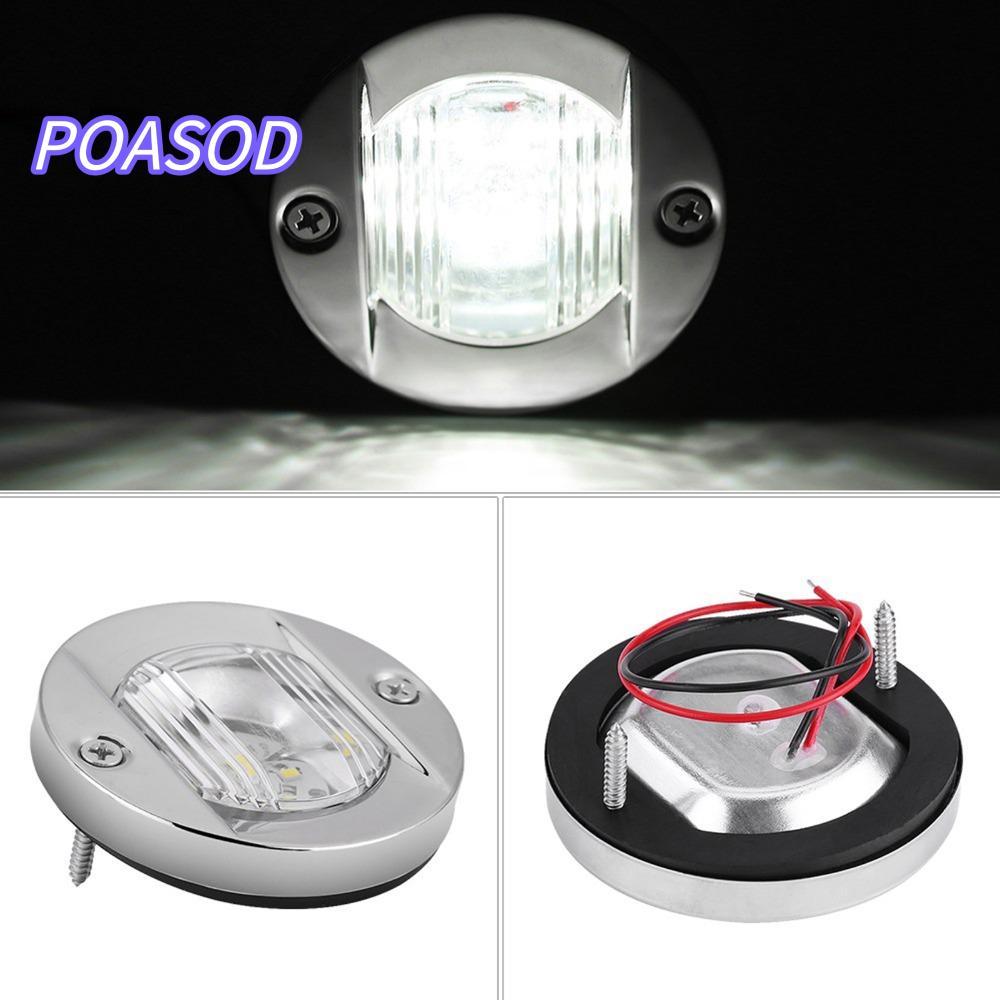 MAYSHPH Marine Boat Light, 304 Stainless Steel Housing Waterproof Transom Light, Anchor Light White 