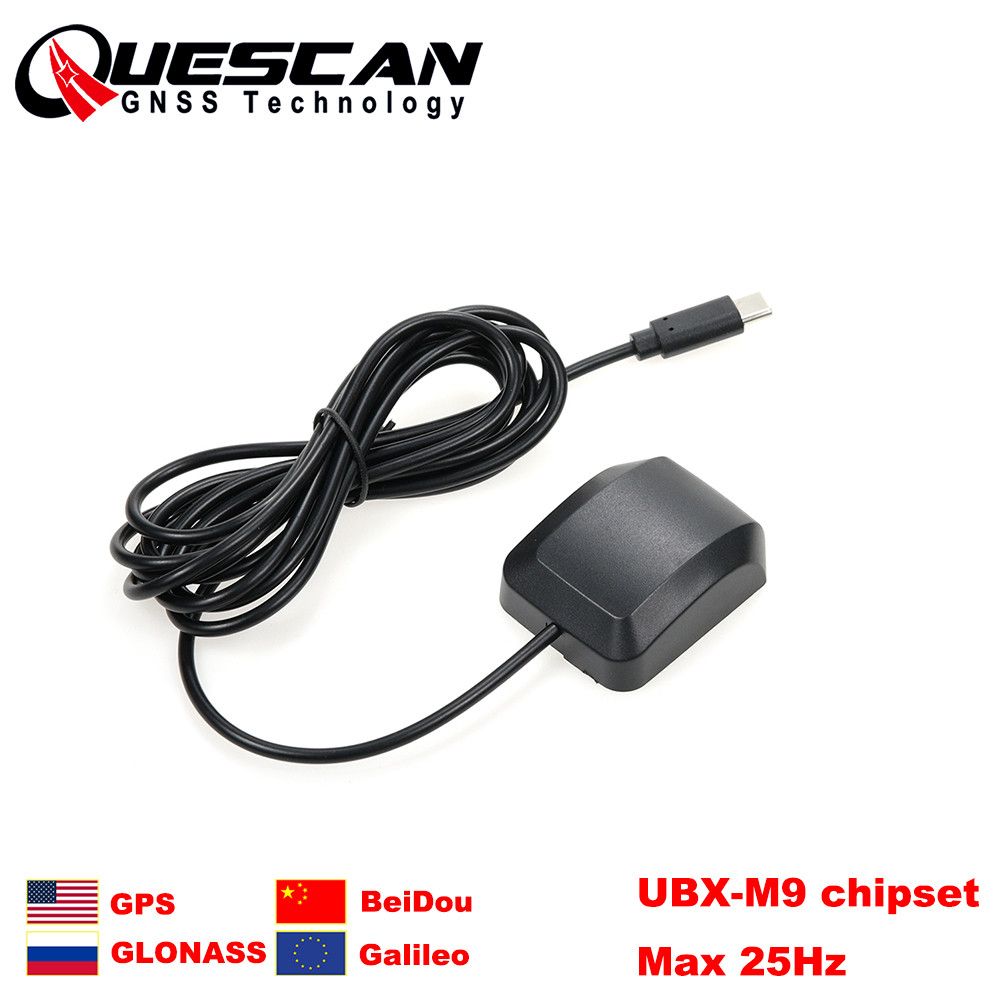 QUESCAN UBX-M9140-KB Type-C USB-C M9 GPS Galileo GLONASS BeiDou Recevier USB M9N GNSS Receiver สําหร