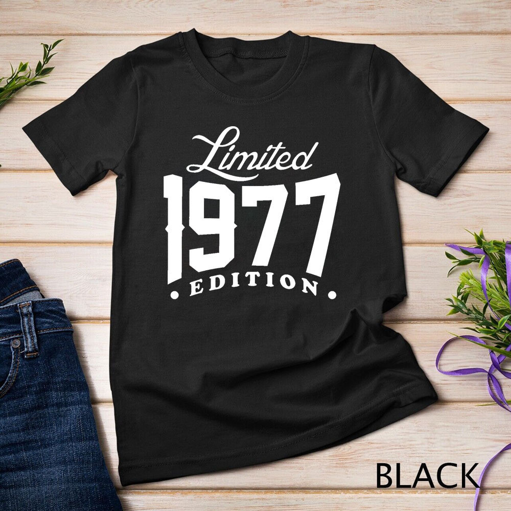 1977 Classic Men's T-shirt Solid Color Printed T-shirt Men's Women's Clothing Street Trend Retro Sho