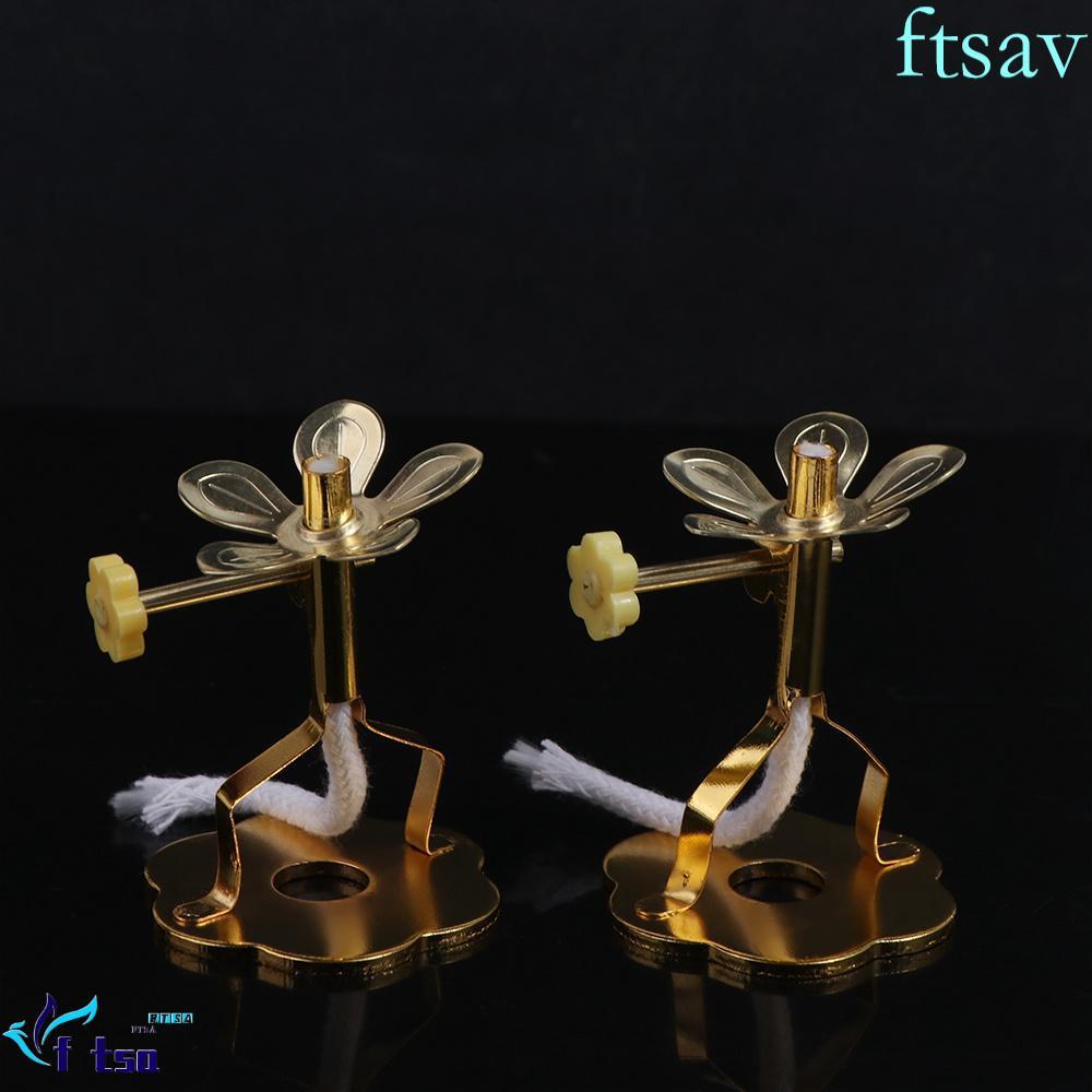 SWIFTSAVER Wick Holder With Wick Brass Lamp Core Adjustable Telescopic Stable Wick Base