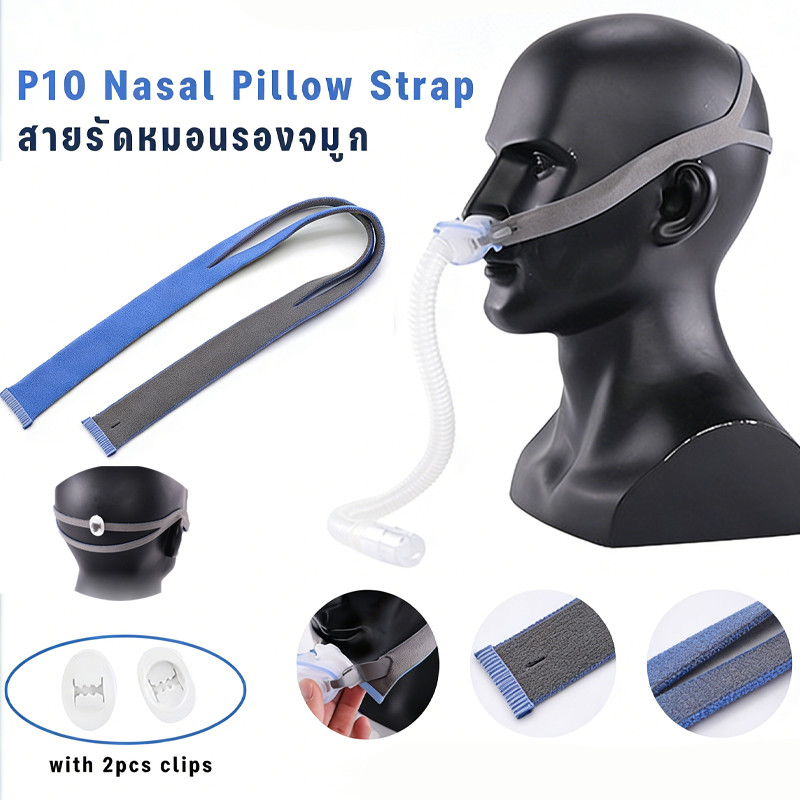 ที่คาดผมหน้ากากจมูก AirFit P10เครื่องช่วยหายใจใน🔥CPAPสายคาดผ้ายืด ที่คาดผมแบบยืดหยุ่นประกอบด้วยคลิปปรับ 2 อัน