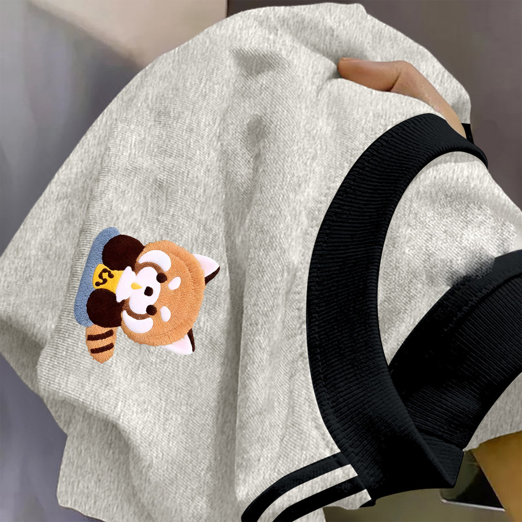 ChillTee เสื้อน่ารัก เกาหลีมินิมอล สกรีนลาย"Red panda01" ผ้าCOTTON100%โคตรนุ่มOVERSIZEเสื้อยืดผู้หญิง【COD】