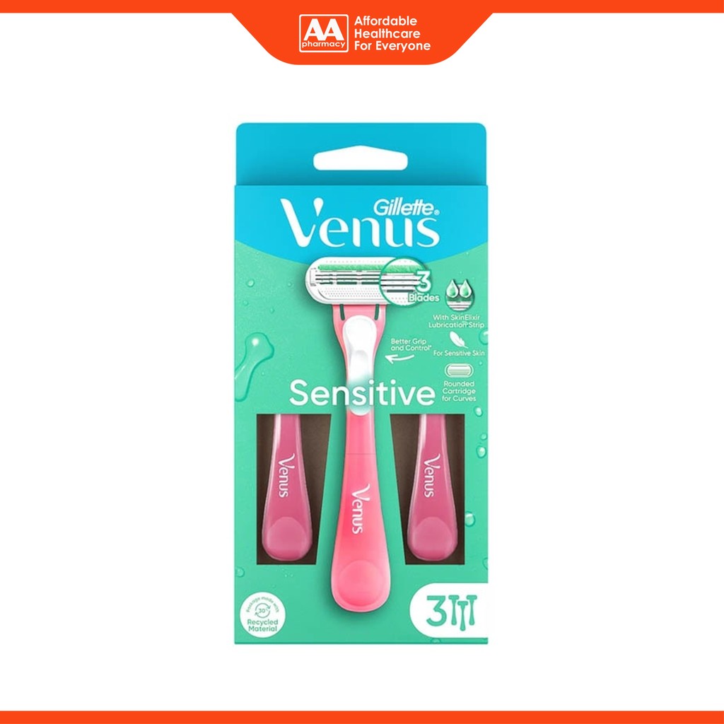 Gillette Venus Sensitive Disposable Razor 3s