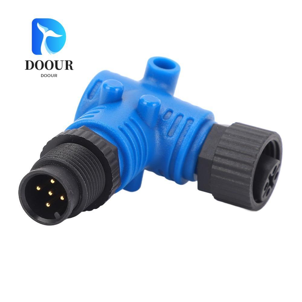 Connector DOOUR NME2000 5 พิน มุม 90 องศา อะไหล่ IP67 สำหรับ Lowrance Marine Application