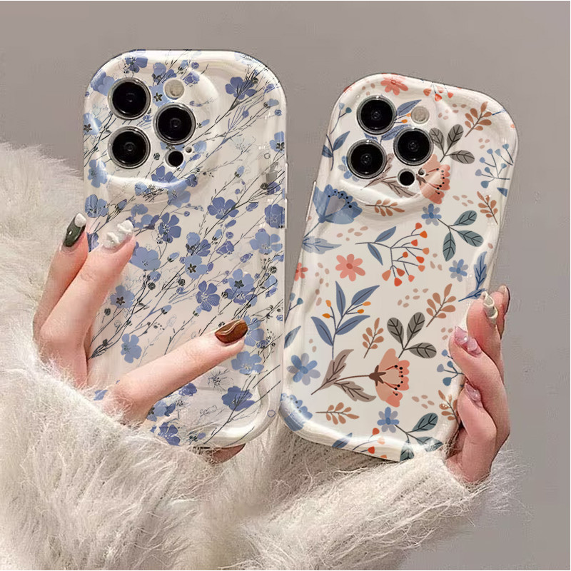 ดอกไม้ใบสําหรับ VOVO V60 Lite V50 V40 Lite V30 V3E V29 V29E V27 V27E V25 V23 V23E 5G หรูหราคลื่นซิลิ