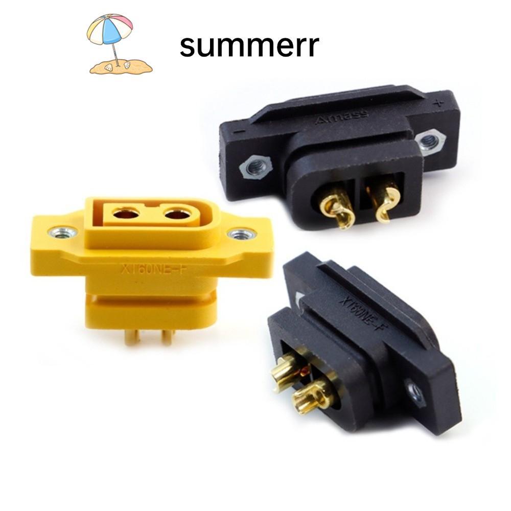 SUMMERR 5 ชิ้น XT60NE-F ปลั๊ก,ชุบทอง 3.5 มิลลิเมตร/4 มิลลิเมตร XT90NE-F Connector, DC500 โวลต์สีดําส