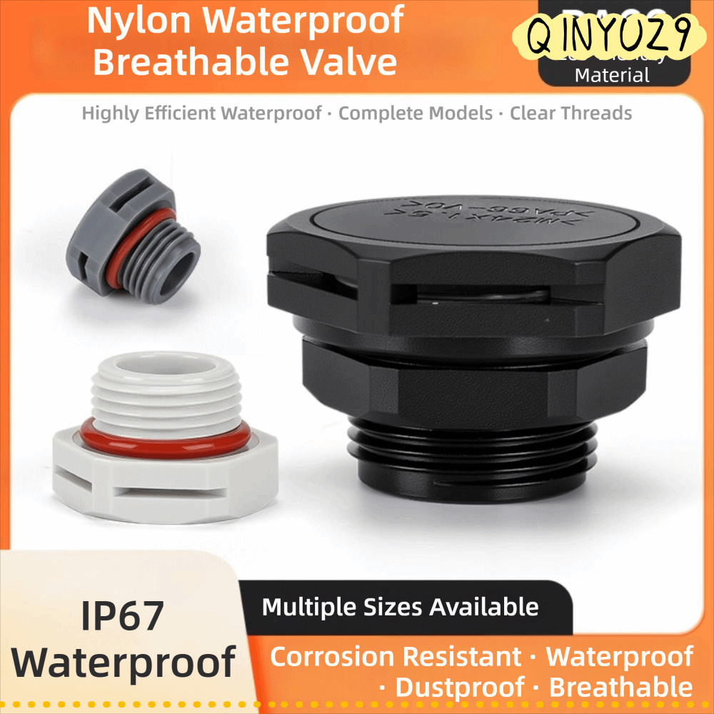 QINYUZ9QX ปลั๊กระบาย, M5 M6 M8 M12 M16 วาล์วหายใจไนลอน, ช่องระบายอากาศกันน้ํา