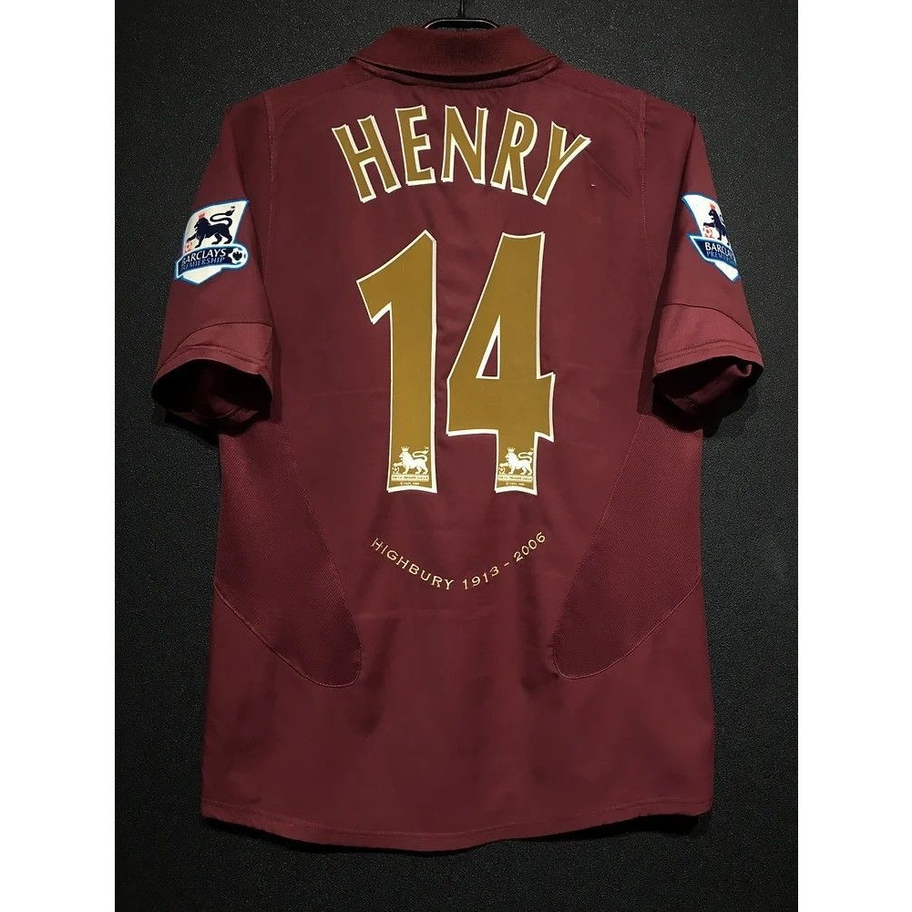 Retro Arsenal 05 06 เสื้อฟุตบอล HERY BERGCAMP เสื้อฟุตบอลผู้ชาย