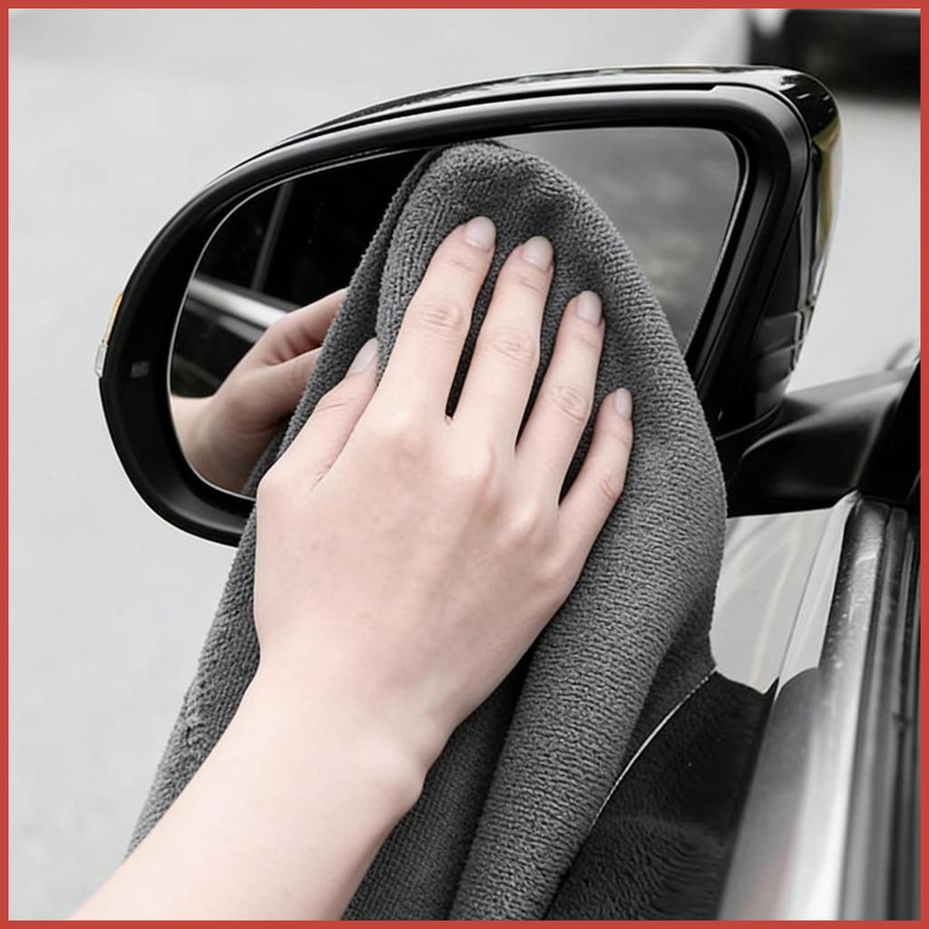 ผ้าขนหนูทําความสะอาดรถยนต์ Double-Sided Lint Free ผ้านํากลับมาใช้ใหม่แห้งผ้าขนหนูรายละเอียดรถยนต์ทํา