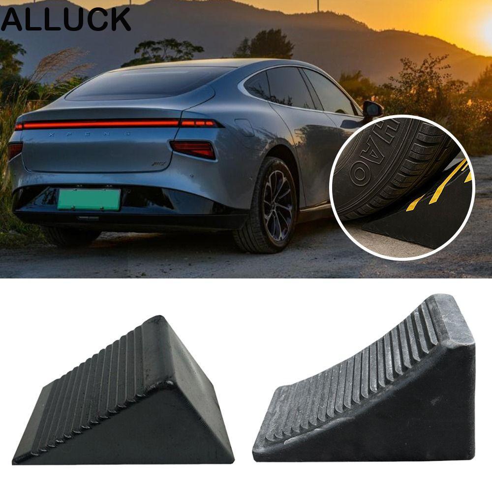 ALLUCK ยาง Slips Stopper, ยางทนทาน Heavy Duty ล้อ Chocks, แบบพกพาตําแหน่งที่ปลอดภัย Black Parking Ai