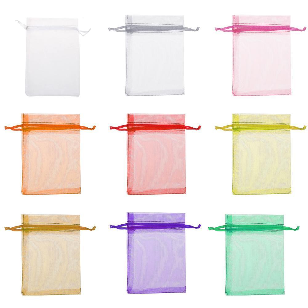 Pure Color Gauze Bag Bundle ปากถุงของขวัญ Organza 7*9 ซม.งานแต่งงานขายกระเป๋า Gauze Candy T1d7
