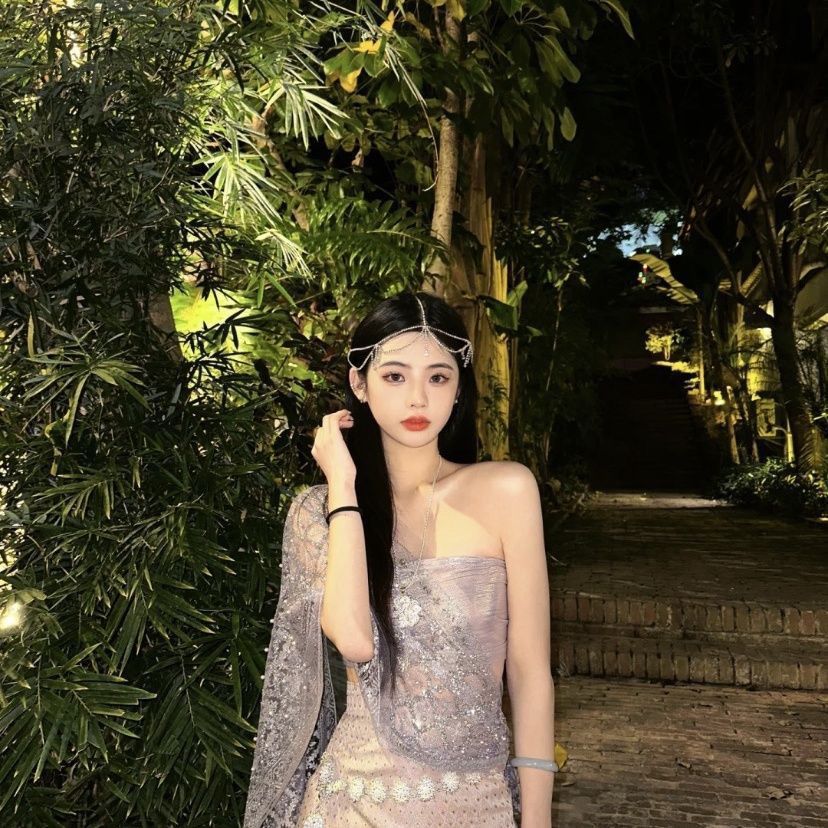 傣装泼水节鞠婧祎傣族服装拍照写真裹胸裙子披肩三 SlauEl6yWc0329