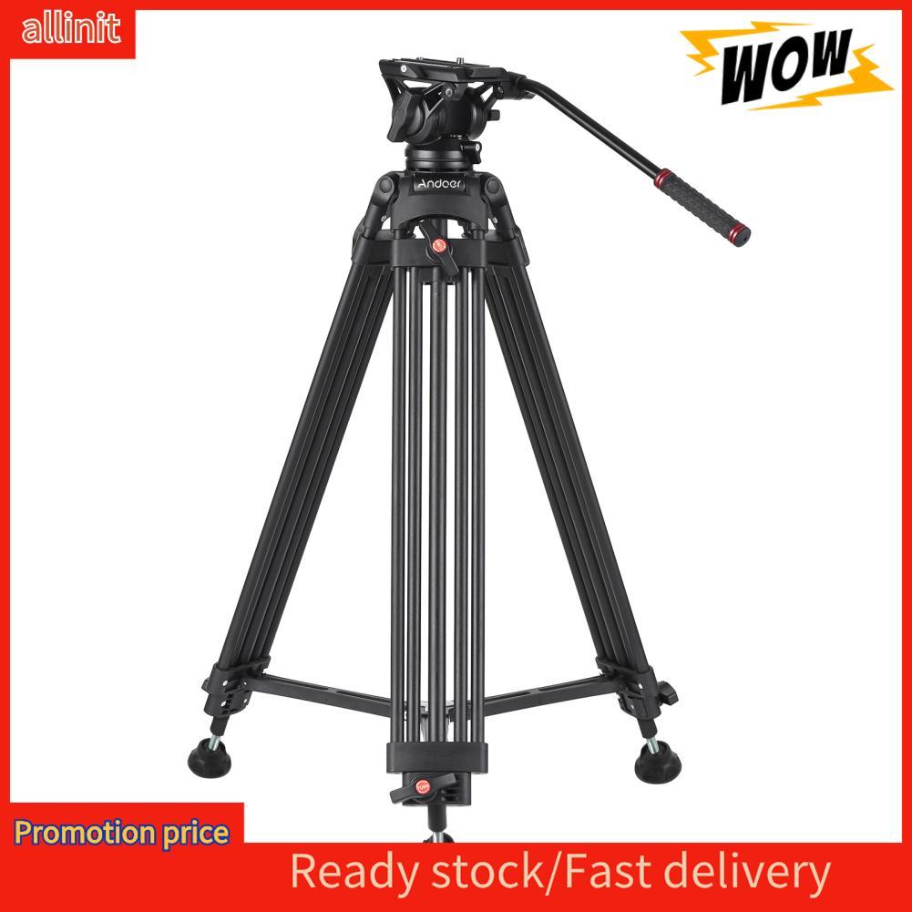 Allinit Allinit Andoer D1801 ขาตั้งกล้องถ่ายภาพมืออาชีพขาตั้งอลูมิเนียมอัลลอยด์ 360 ° Panoramaของเหล