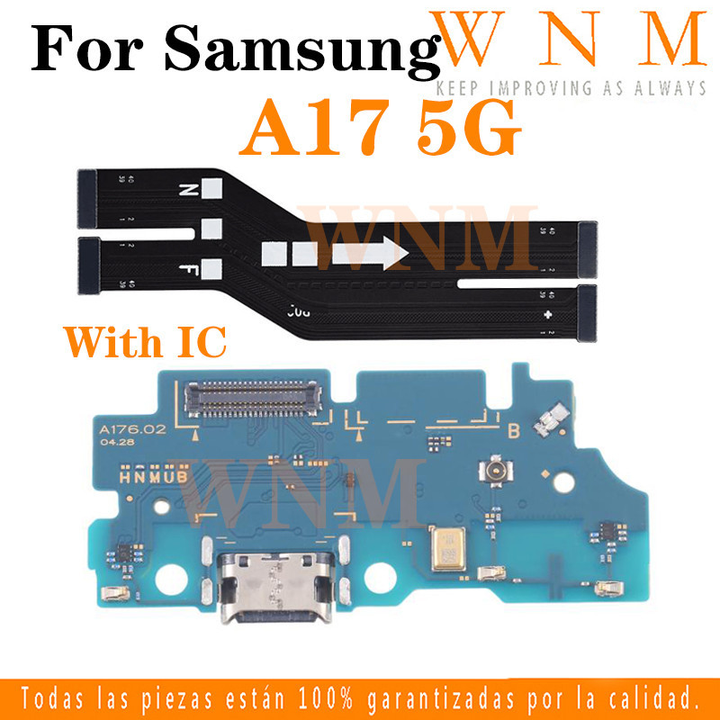 สําหรับ Samsung Galaxy A17 5G A176 เมนบอร์ดหลักเมนบอร์ด flex Board Connector จอแสดงผล LCD ริบบิ้น USB ชาร์จพอร์ต Dock Connector ชาร์จ Flex Cable ราคา ถูกที่สุด ดีลบีเคเค