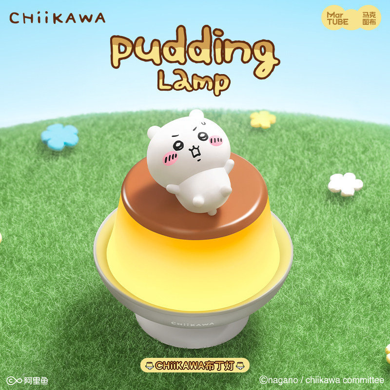 [การประกันคุณภาพ] Mark Texture Cloth Chiikawa Pudding Lamp Chiikawa Merchanted Figure ตุ๊กตา Usaki ข