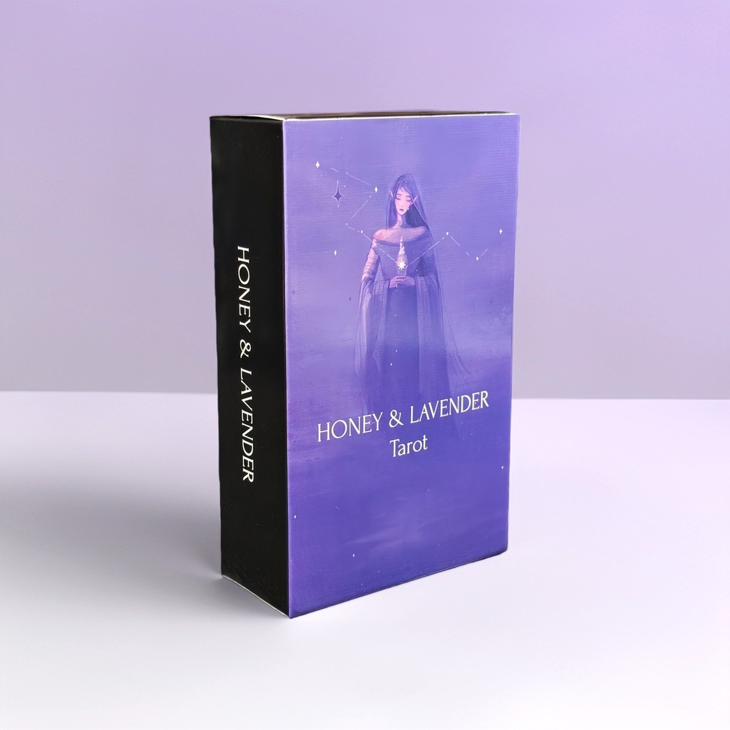 Honey & Lavender Tarot Deck Ethereal Fantasy Art 78 การ์ดผสมผสาน Dreamy Aesthetic พร้อม Profound Mys