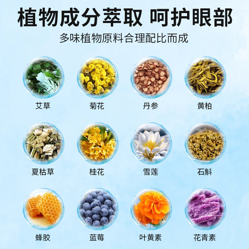 Lutein Eye Protection Patch Anthocyanin Eye Patch Wormwood Eye Patch สมุนไพร Eye Patch นักเรียน Eye 