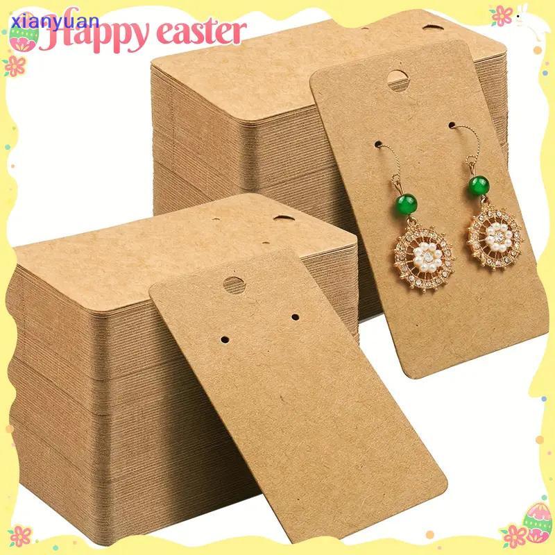 ชุดการ์ดต่างหูกระดาษ 50/100 ชิ้นพร้อมกล่องเก็บ DIY สำหรับงานทำเครื่องประดับ