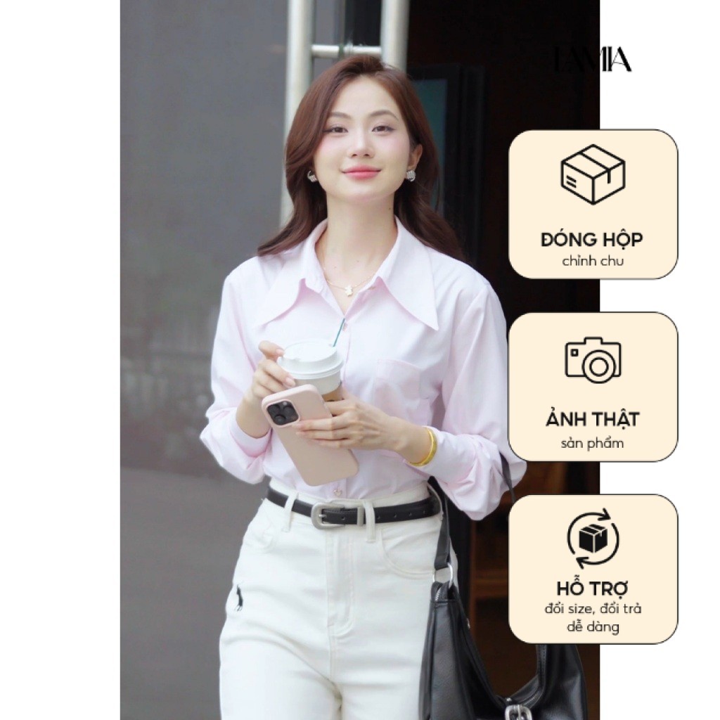 เสื้อเชิ้ต LA511 พื้นฐานหรูหรา