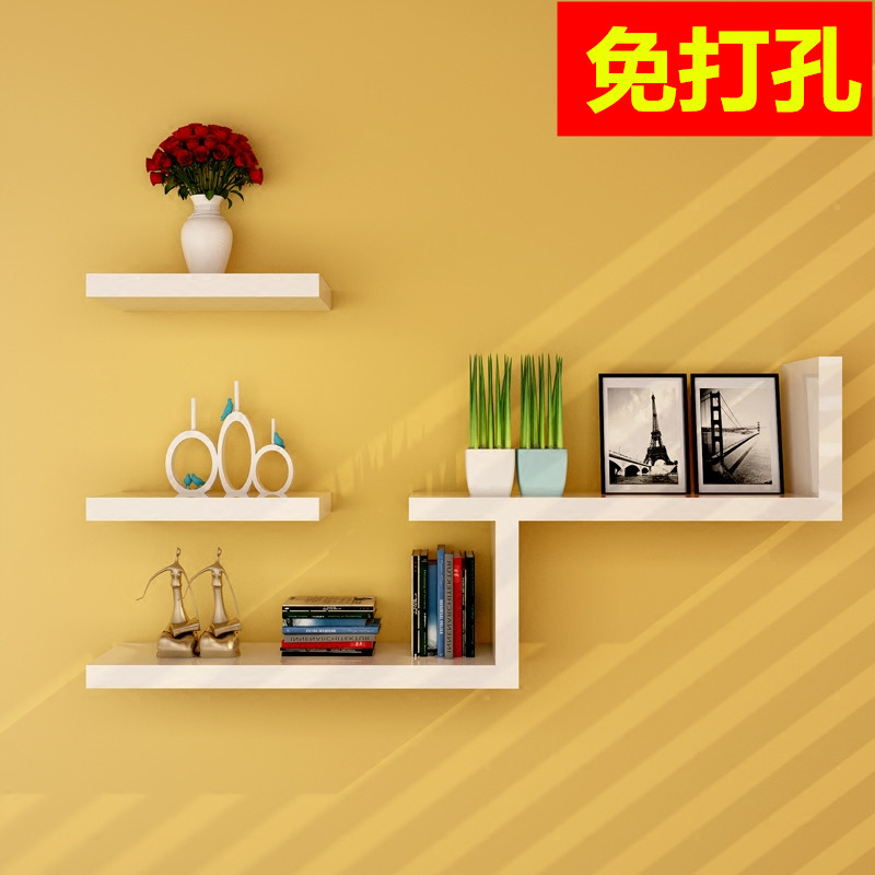 Creative Wall ชั้นวางพาร์ทิชันติดผนังโมเดิร์น Simple Wall ชั้นวางหนังสือแขวนผนังตกแต่ง Rack ง่ายพรุน