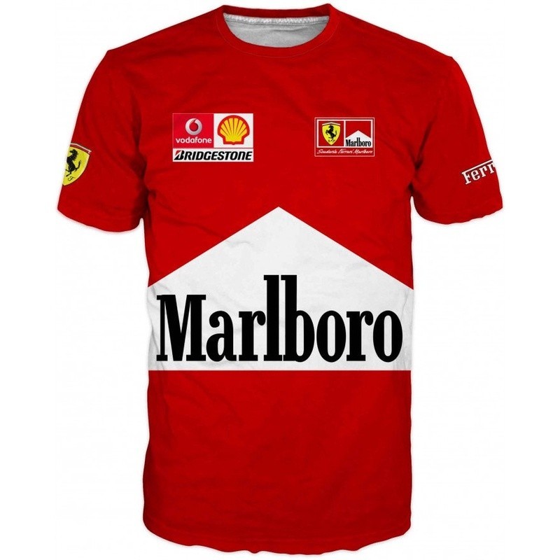 เสื้อยืดเฟอร์รารี 3D Marlboro .