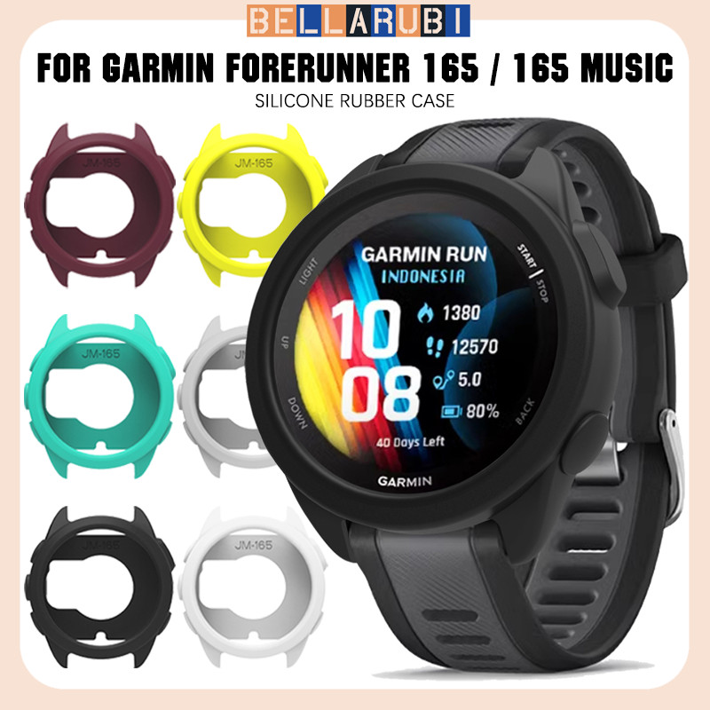 กรณีนุ่ม for Garmin Forerunner 165 / Forerunner 165 Music ซิลิโคนยางป้องกันหน้าจอเชลล์กรอบกันชนอุปกรณ์เสริม