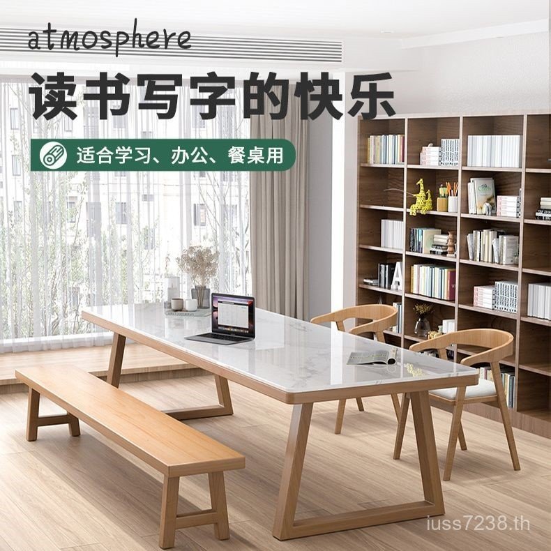 ครัวเรือนโต๊ะทํางานโต๊ะรับประทานอาหารไม้เนื้อแข็งคู่โต๊ะขนาดใหญ่กระดานชนวนห้องนั่งเล่นโต๊ะคอมพิวเตอร