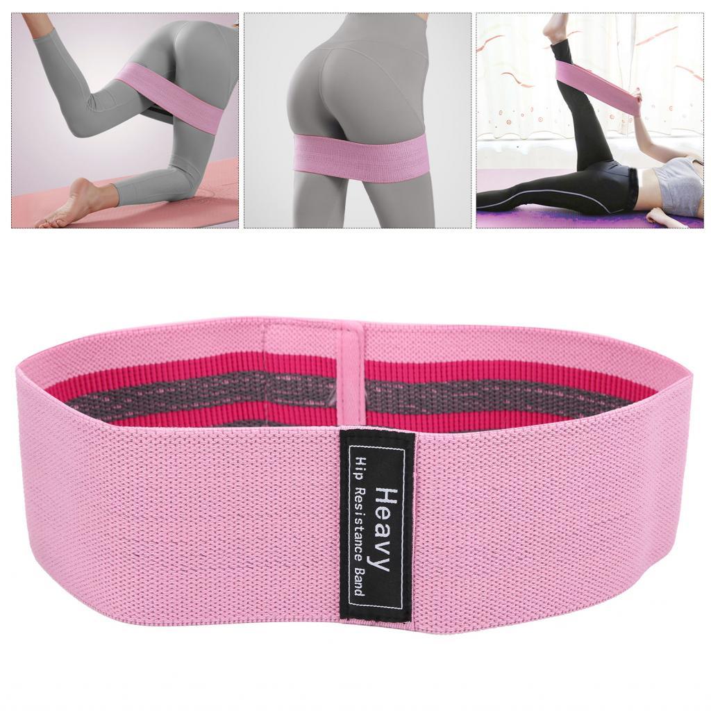 Nea Fitness Band สายรัดออกกําลังกายสะโพกโยคะแบบพับได้สําหรับ Body Building Squat Loop (Rose Red)