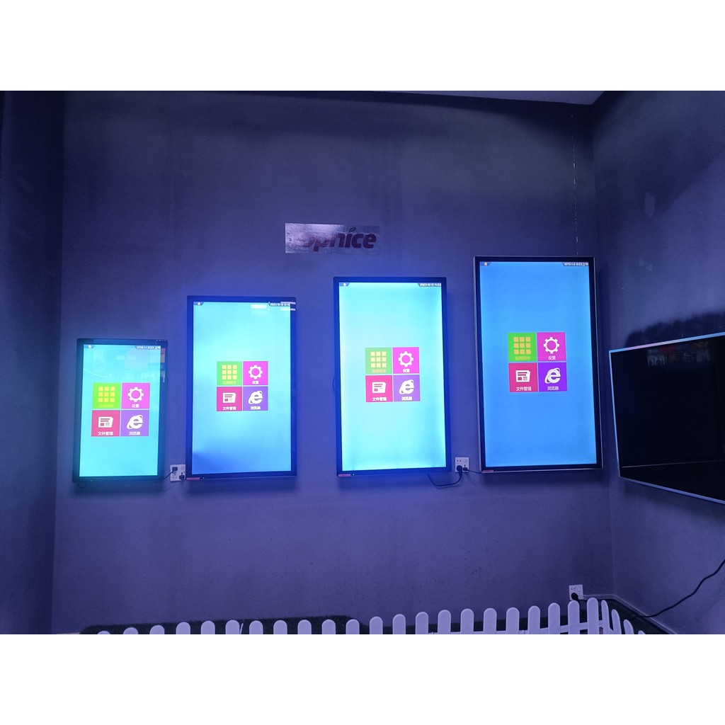 65 นิ้ว HD Win / Android ไวท์บอร์ดหน้าจอสัมผัสแบบโต้ตอบ LED สมาร์ทบอร์ดสําหรับห้องเรียน FNKD