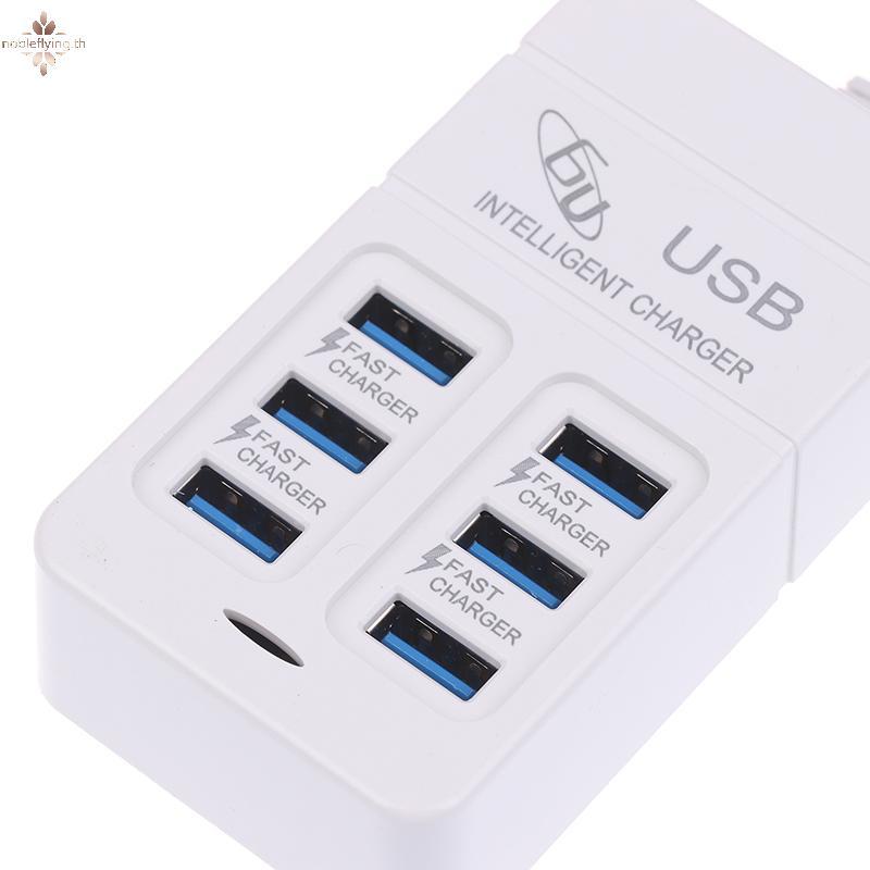 Nf EU UK ปลั๊ก 6 พอร์ต 35W Charger USB PD Desktop Power Charger Adapter สําหรับ Home Office School T
